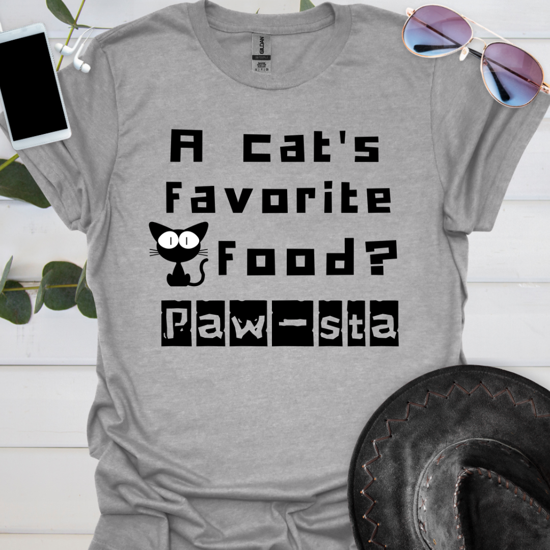 A cat's favorite food Paw-sta.
