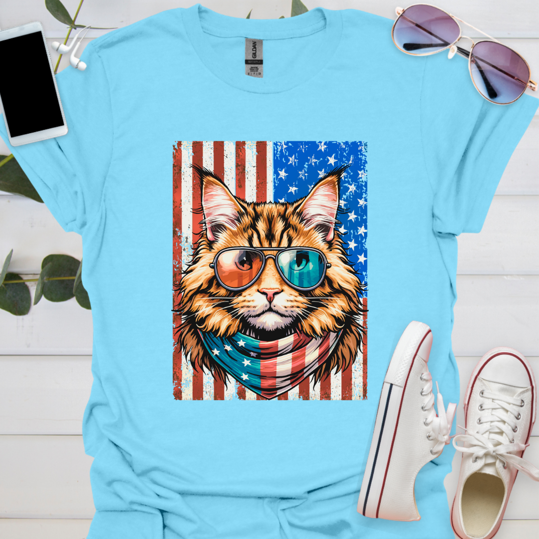 USA Flag Maine Coon Cat