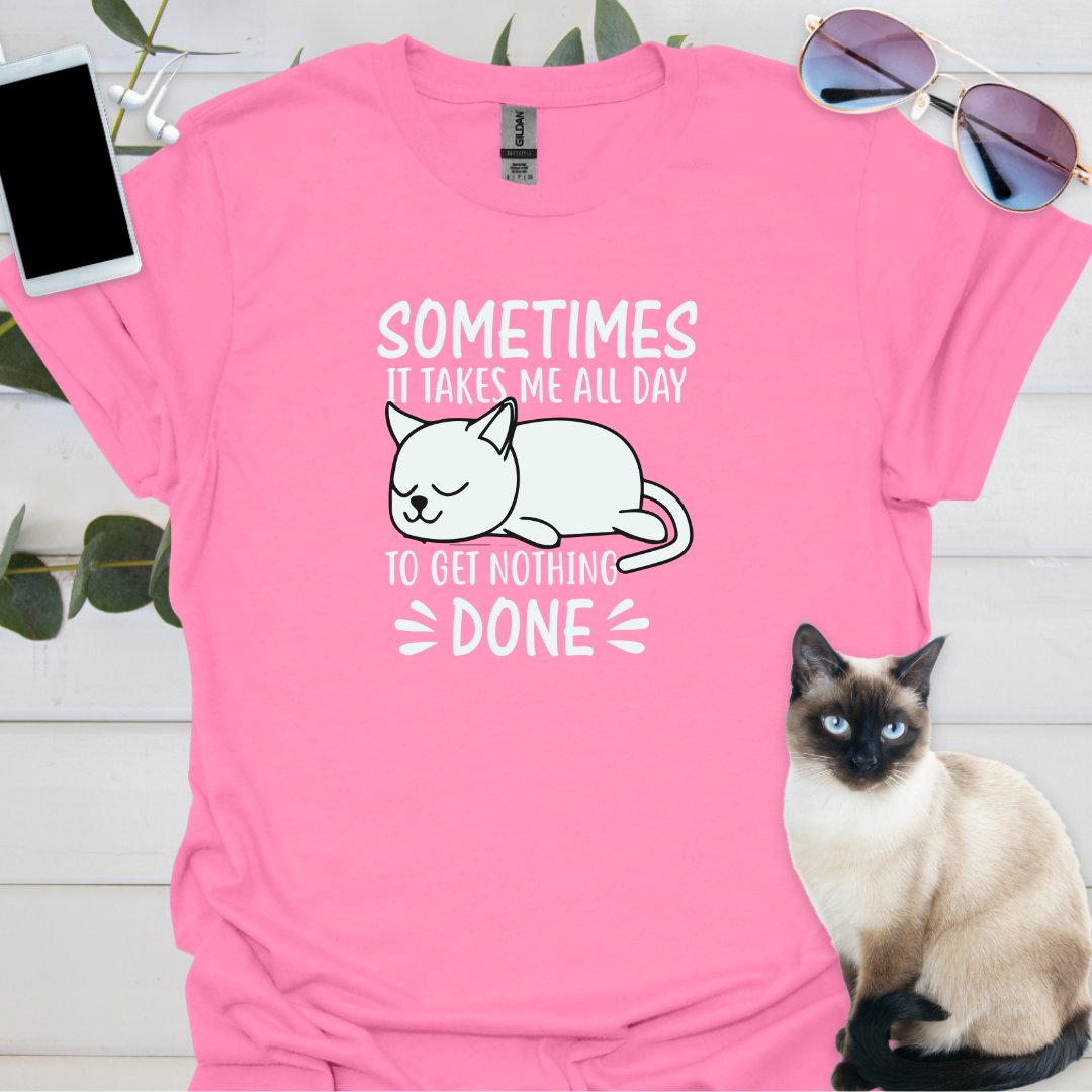 Sometimes it takes me all day to get nothing done.