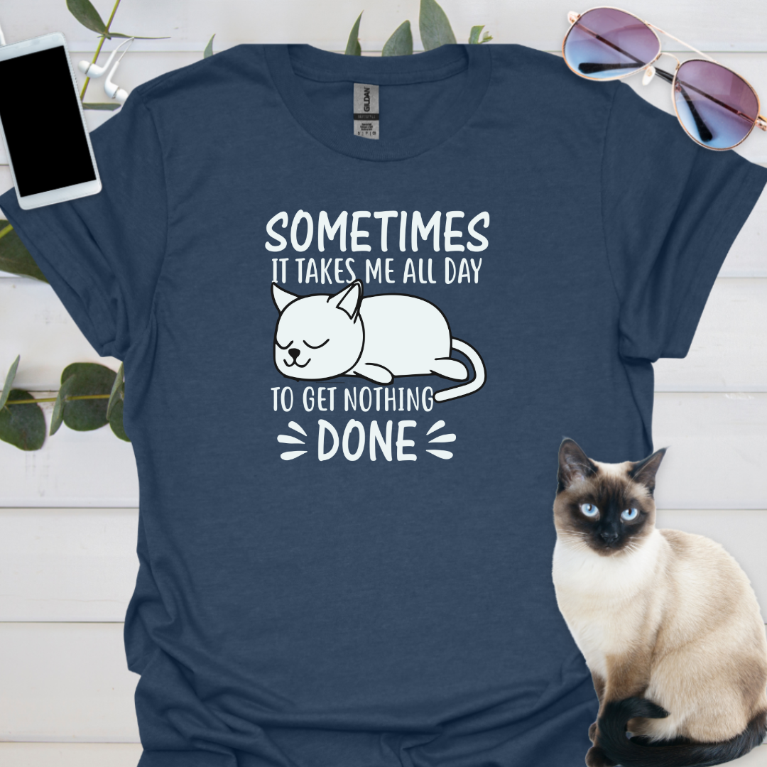 Sometimes it takes me all day to get nothing done.