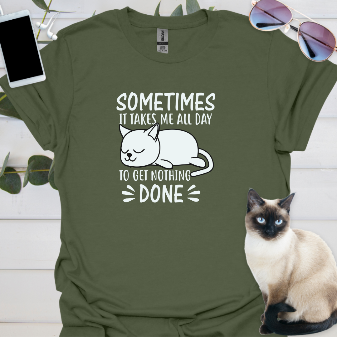 Sometimes it takes me all day to get nothing done.