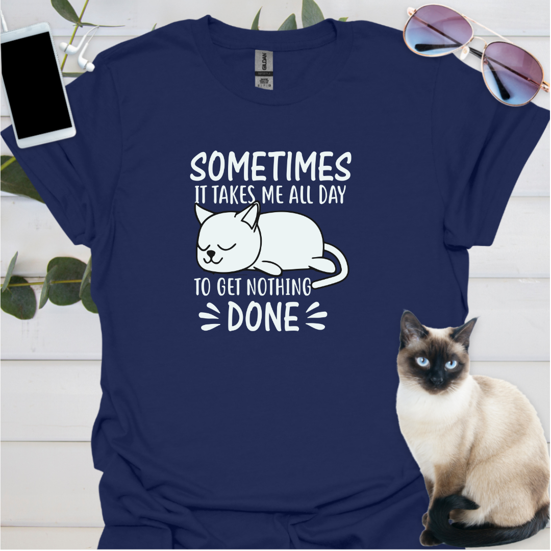 Sometimes it takes me all day to get nothing done.